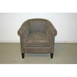 Engelse Chesterfield clubfauteuil in pilotenleer