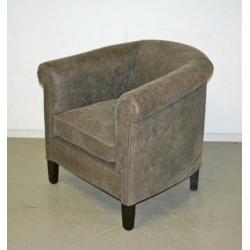 Engelse Chesterfield clubfauteuil in pilotenleer