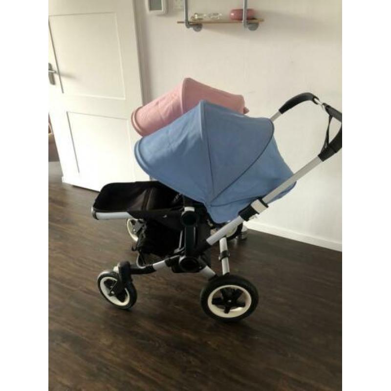 Bugaboo donkey duo roze en blauw