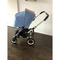 Bugaboo donkey duo roze en blauw