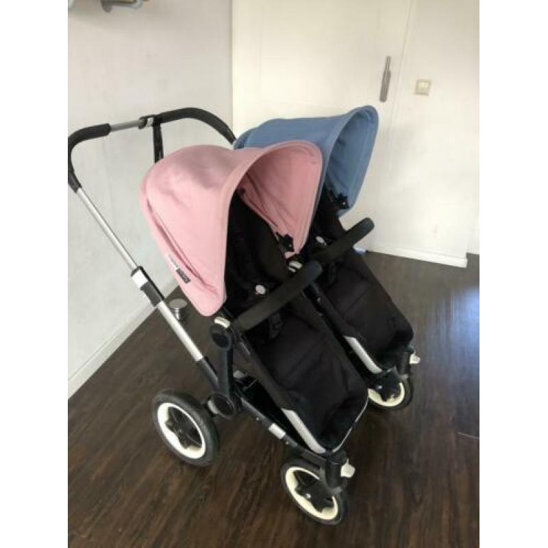 Bugaboo donkey duo roze en blauw