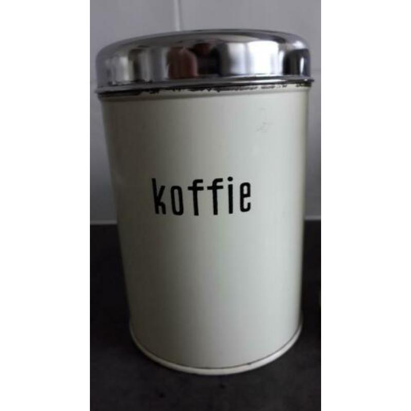 Brabantia blikken koffie, thee, suiker, cacao en beschuit