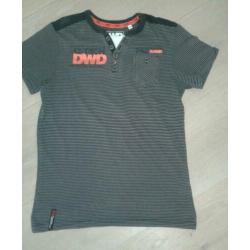 Zwart gestreept shirt dwd maat 146 - 152