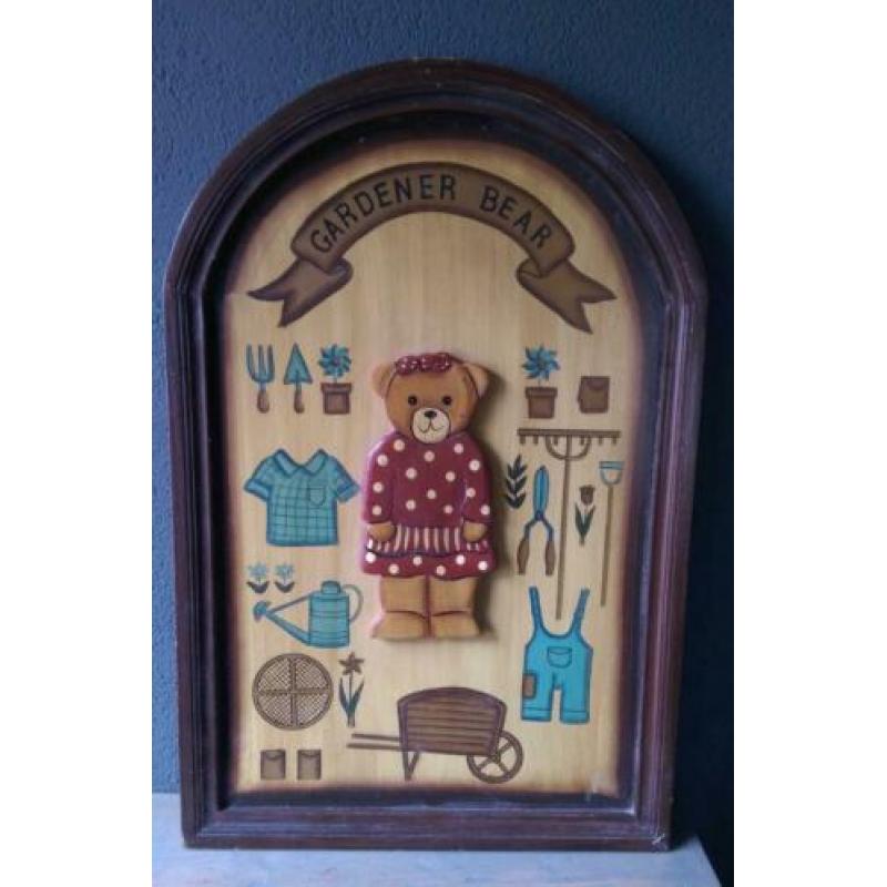 Wandbord Garden Bear 60 cm