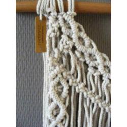 Macrame wandhanger licht hout