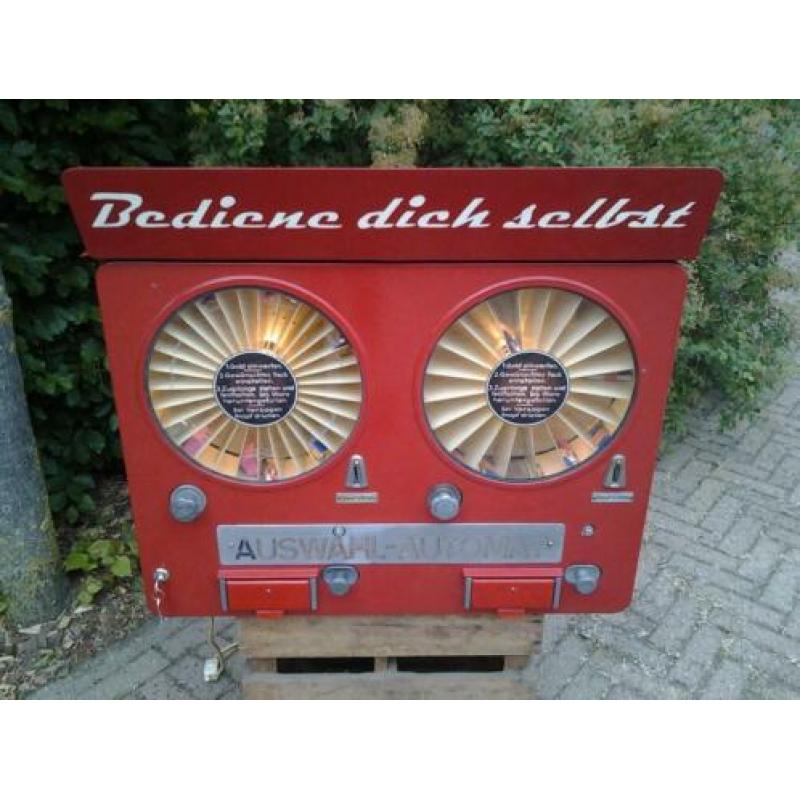 dubbele snoep muur automaat vintage retro fifties sixties