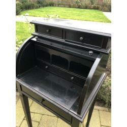 Vintage secretaire zwart mahoniehout