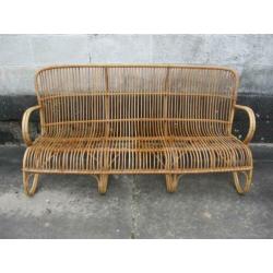 Zitbank met fauteuil '60s ( rotan ) Retro/Vintage/Design