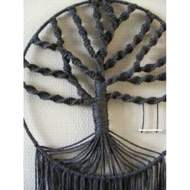 Macrame Tree of life Zwart