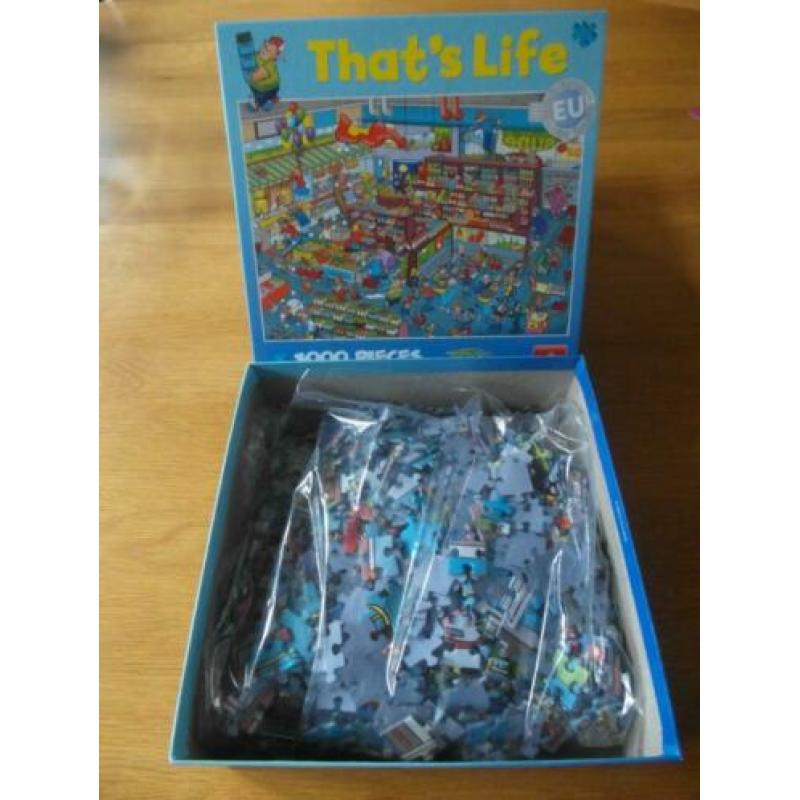 Te koop 4 legpuzzels, 1000 stukjes uit de serie That's life