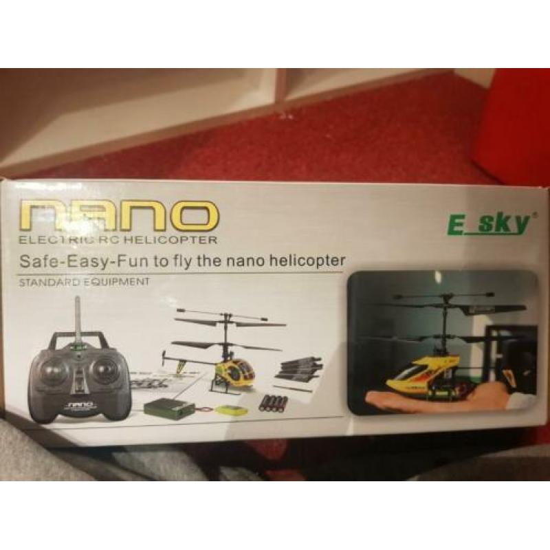 Nano helicoptertje met afstandbediening accu's en lader