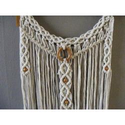 Macrame wandhanger licht hout