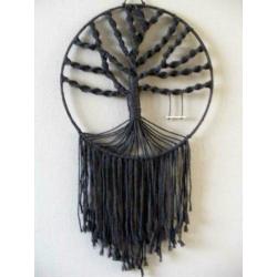 Macrame Tree of life Zwart