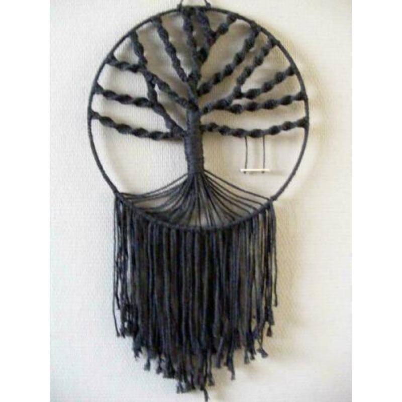 Macrame Tree of life Zwart