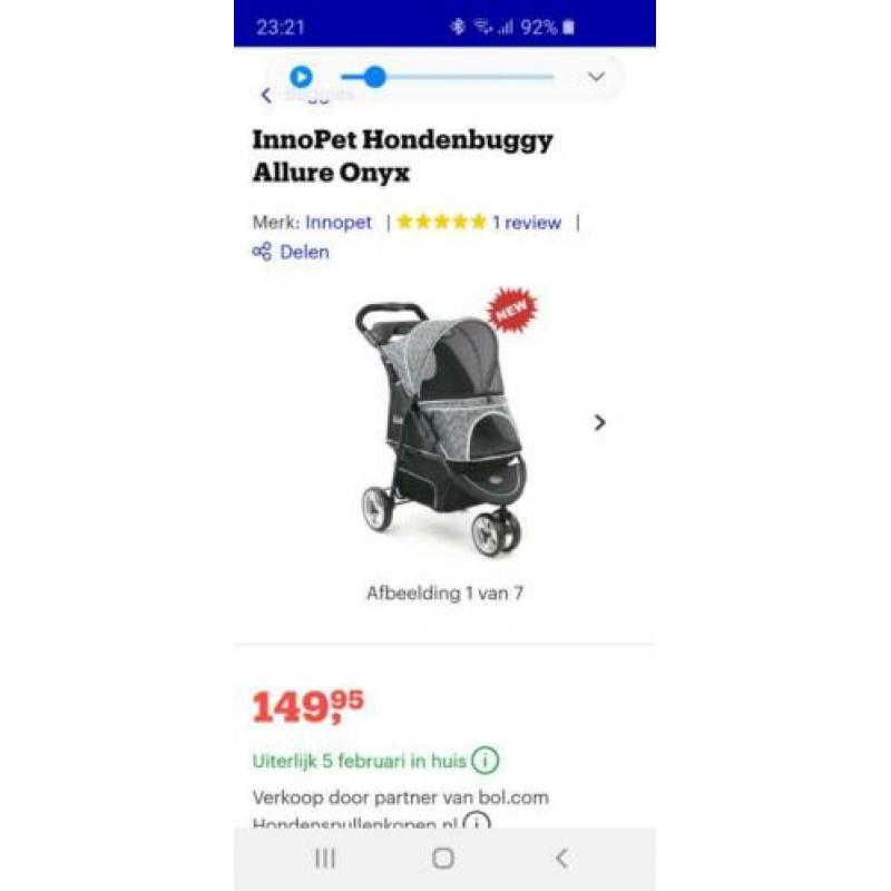 Honden buggy nieuw.