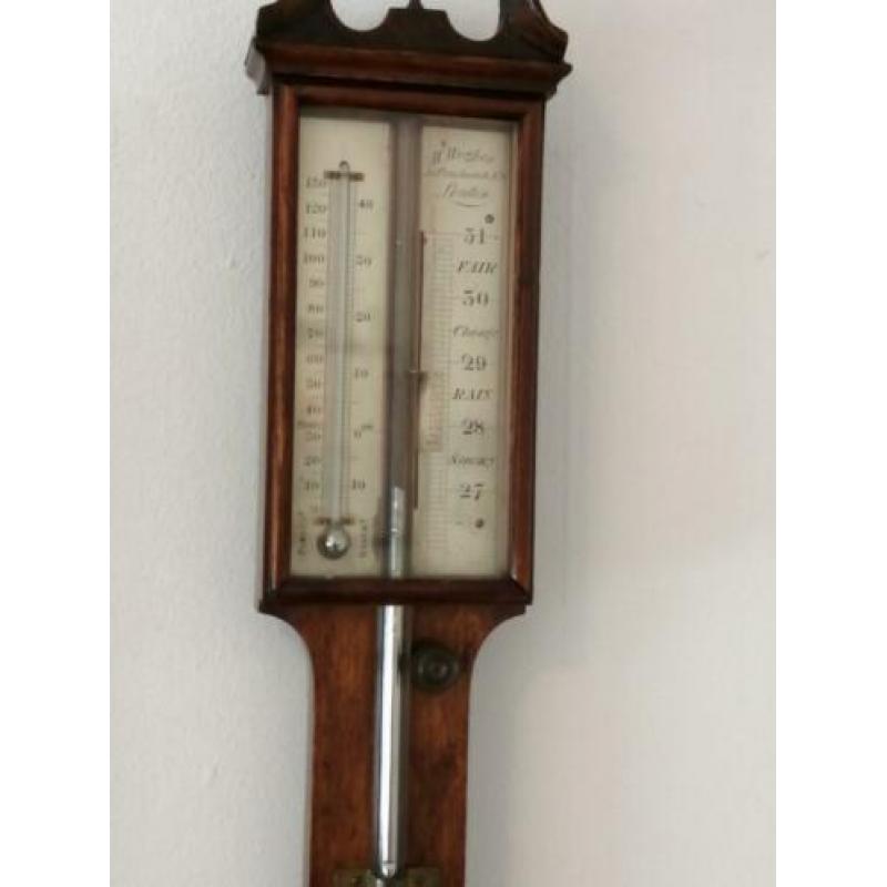 ANTIEKE KWIK stick barometer Henry Hughes London