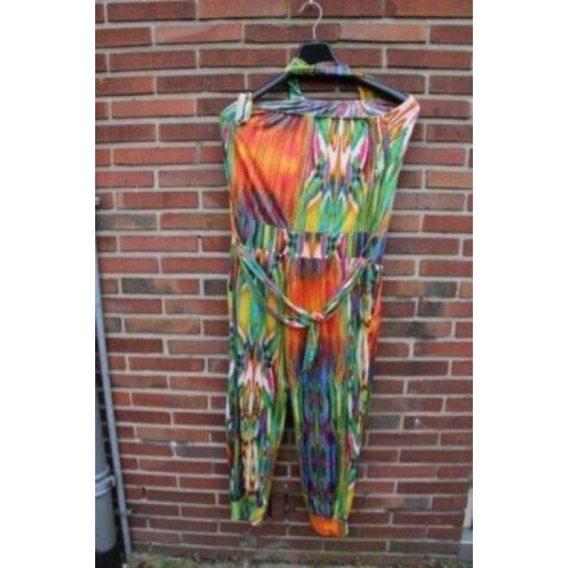 Halterjumpsuit fleurig waterval mt M