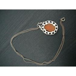 Ketting met Camee in zilveren hanger