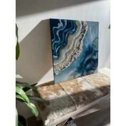 Beach strand artwork epoxy resin schilderij