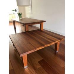 Eettafel kersenhout en salontafel