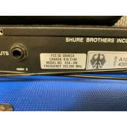 Shure EC4 + beta 87 microfoon freq: 222.250