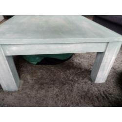 Salon tafel brocante/Ibiza style/shabby chic Greyish Green