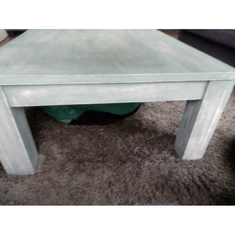 Salon tafel brocante/Ibiza style/shabby chic Greyish Green