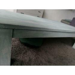 Salon tafel brocante/Ibiza style/shabby chic Greyish Green