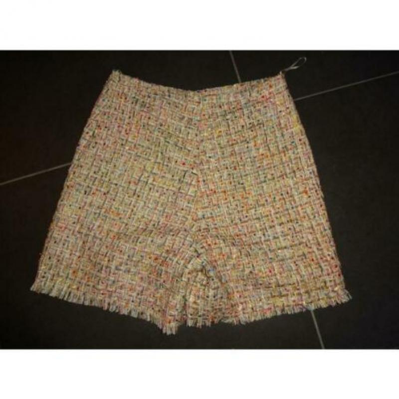 D4A Ana Alcazar mooie soort tweed korte short kleurrijk M