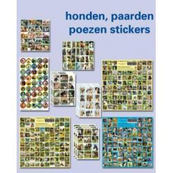 Honden paarden en poezen stickers in een samengesteld pakket