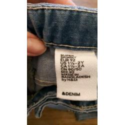 leuk spijker broekje super skinny H&M 92