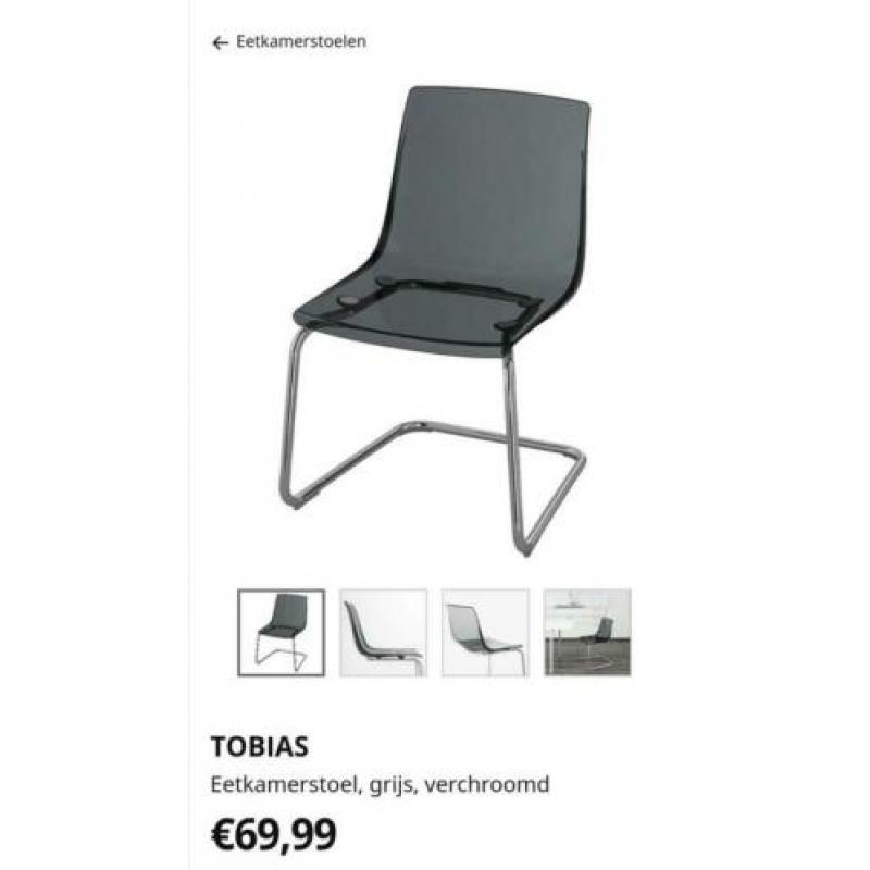 2 Ikea Tobias Nordic stijl eetkamerstoelen