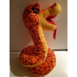 Slang knuffel Oranje / geel 85 cm