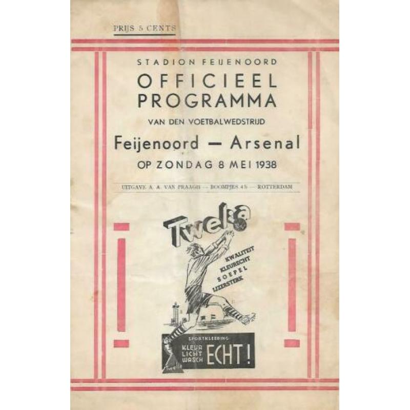 Hoog bedrag! Gezocht Ajax en Feyenoord programma's jaren 30.