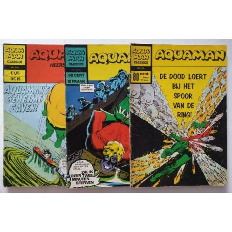 3 x AQUAMAN CLASSICS. 1971. #2515, #2526, #2533. 3 EURO p.st