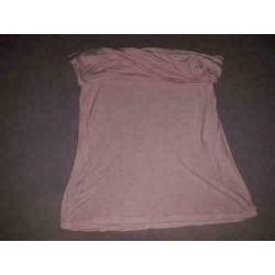 Strapless Roze basic top maat M stretch bieden