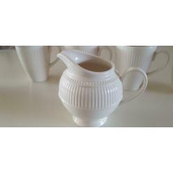 Wedgewood Windsor koffiemokken-melkkannetje-schaaltje, nieuw