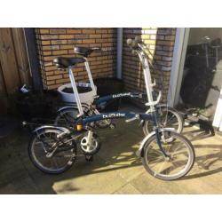 2 x Buzbike vouwfietsen met 3 naaf versnellingen