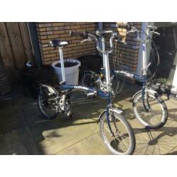 2 x Buzbike vouwfietsen met 3 naaf versnellingen