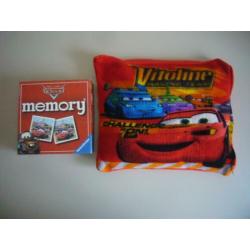 Cars memory van Ravensburger met cars kussentje