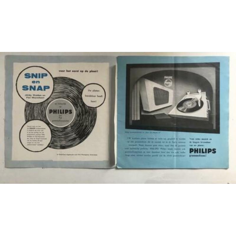 Programmaboekje 1957 revue snip & snap Philips Droste