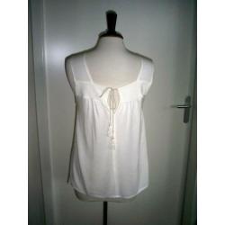 witte ZARA blouse top met strik maat 38