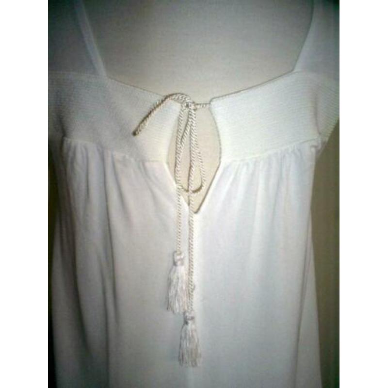 witte ZARA blouse top met strik maat 38