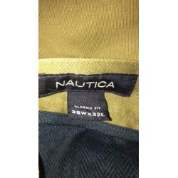 Nautica olijfgroene broek classic fit 38w x 32l nieuw