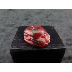 Egyptian very detailed carnelian scarab