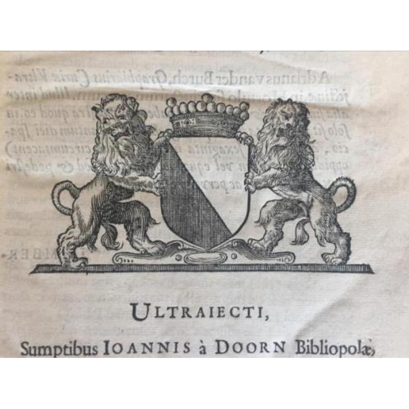 1642 zeldzame beschrijving Utrecht Hortensius folio