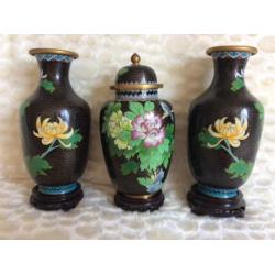 Mooie Chinese Chinees Cloisonne Vazen