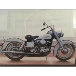 Harley davidson 1967 shovelhead Poster in lijst w