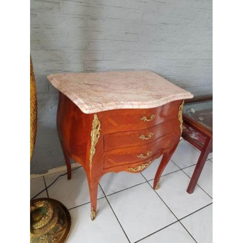 Louis XV Mahonie commode, met marmeren blad - Frankrijk!