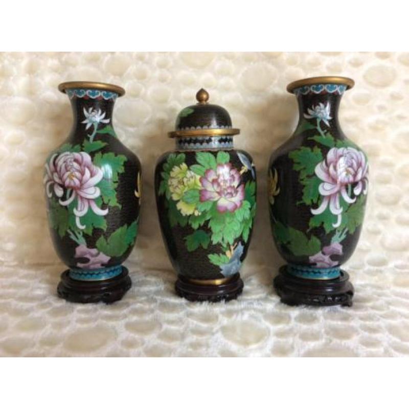 Mooie Chinese Chinees Cloisonne Vazen